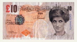 Banksy'nin yaptığı Prenses Diana banknotu Bristih Museum'da