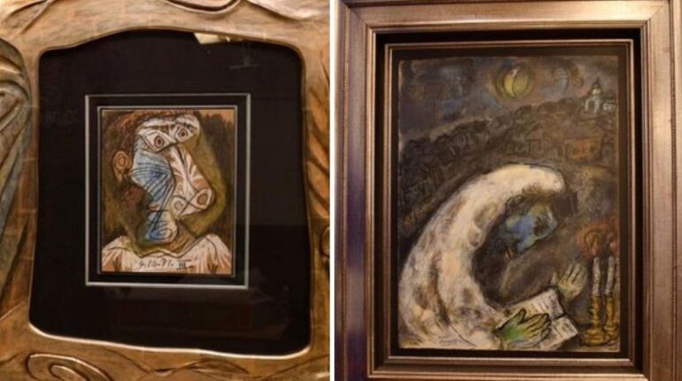 Pablo Picasso'nun ve ressam Marc Chagall'ın 14 yıl önce çalınan eserleri bulundu